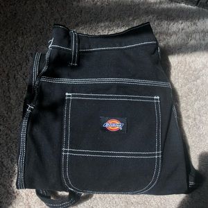 Dickies Black Straight Leg Pant w White Stitching